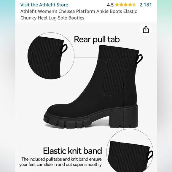 NWT Chelsea Platform Ankle Boots - Picture 2 of 6